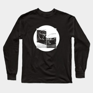 NISSAN SKYLINE GTS R31 Black 'N White 5 (Black Version) Long Sleeve T-Shirt